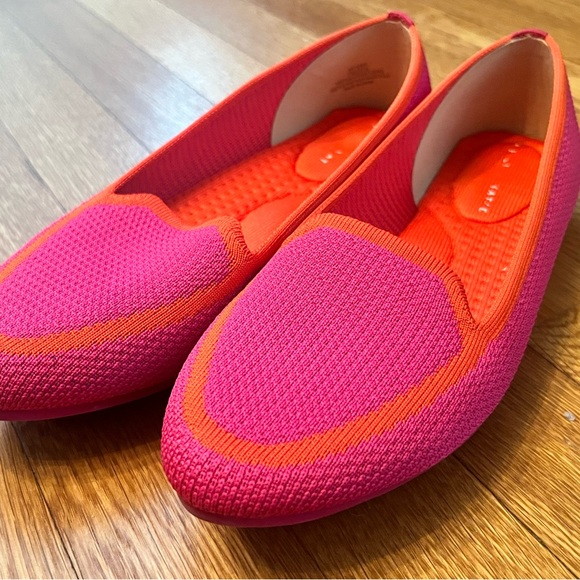 Kelly & Katie Shoes - Kelly & Katie Pink and Orange Knit Flats